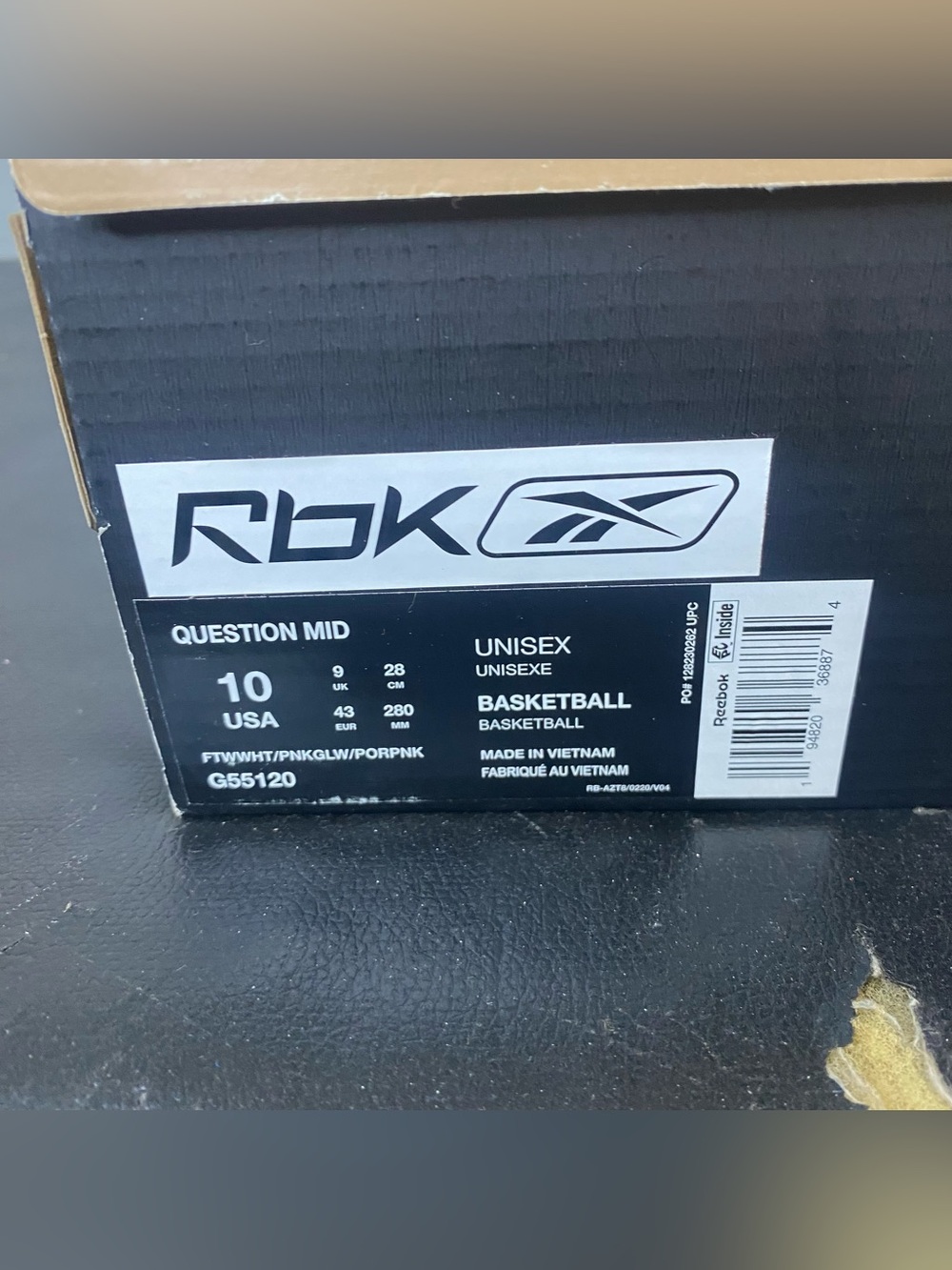 Reebok Question Mid “Pink Toe” Size 10 - Picture 10 of 10